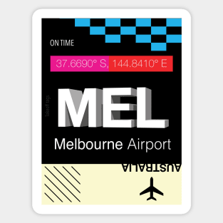 MEL Melbourne 3D airport tag Sticker